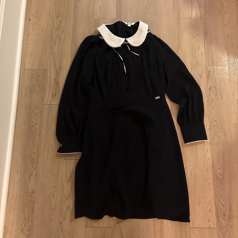 Black Dress with White Collar